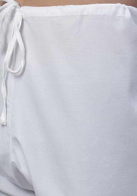 Mustard Ethnic Motifs Cotton Kurta Set For Men