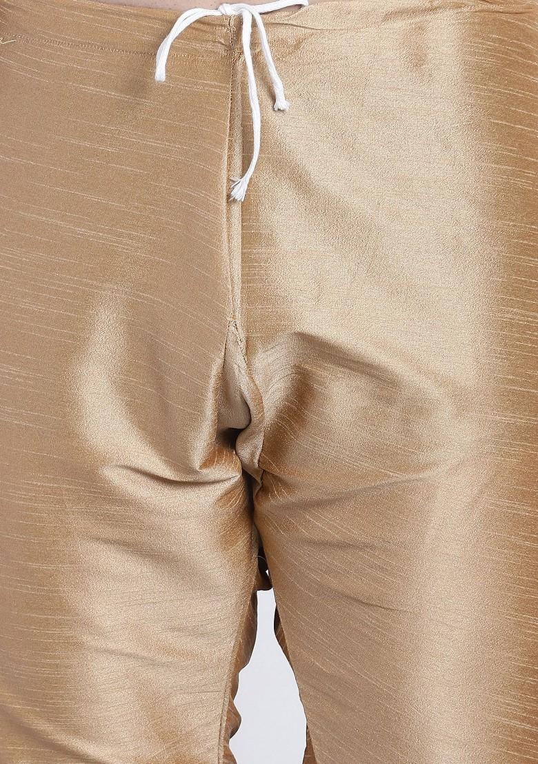 Sea Green Thread Work Cotton Kurta Set For Men