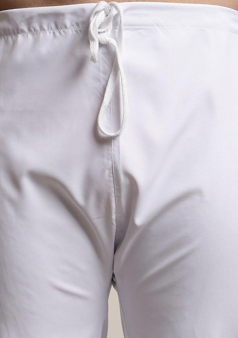 Mustard Printed Cotton Kurta Set For Men