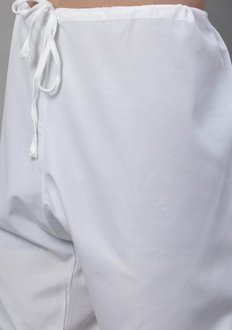 Green Embroidered Cotton Kurta Set For Men