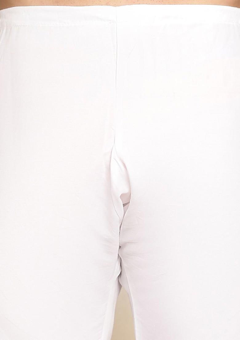 Navy Blue Ethnic Motifs Poly Blend Kurta Set For Men