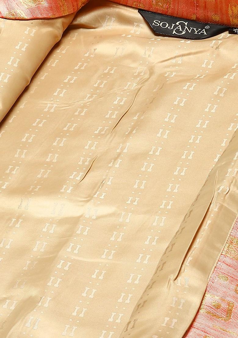 Grey Woven Poly Blend Kurta Set For Men