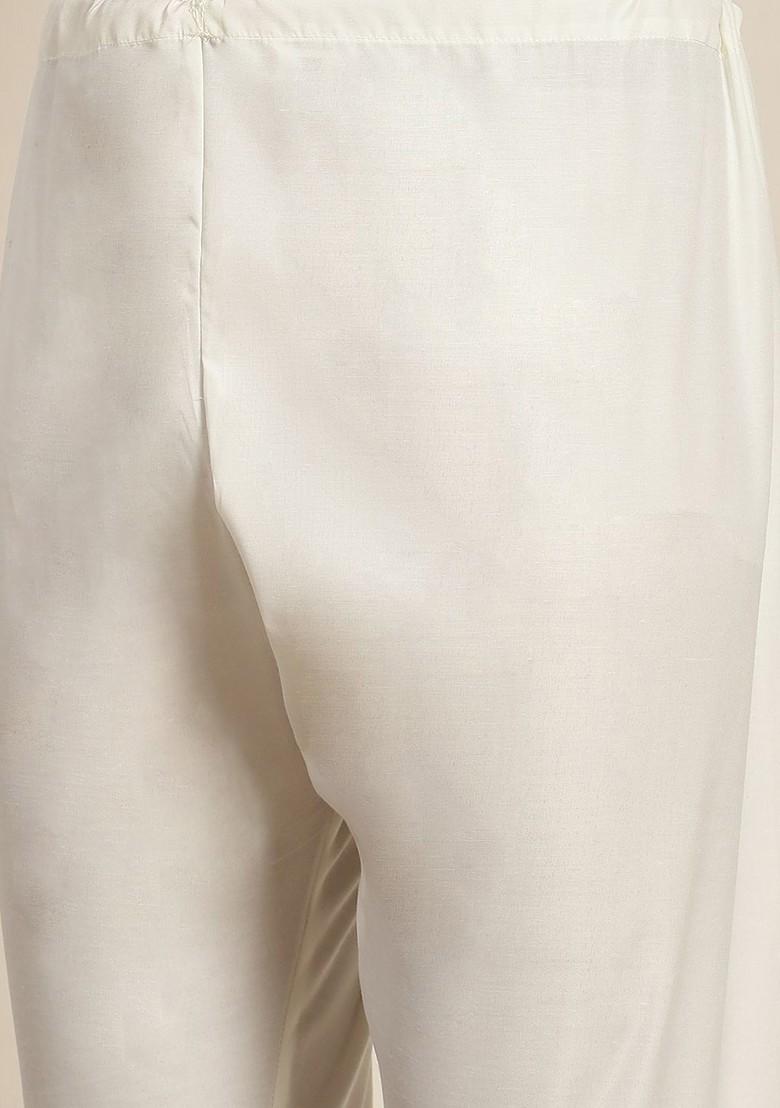 Navy Blue Solid Poly Blend Kurta Set For Men