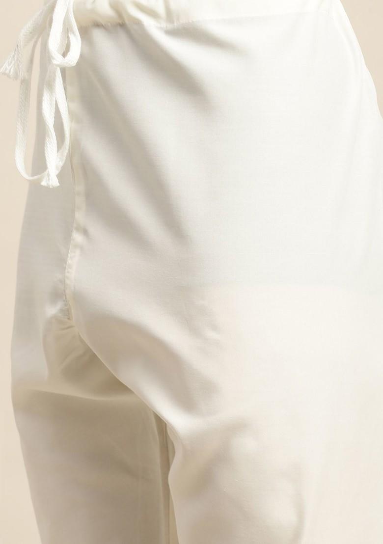 Teal Blue Ethnic Motifs Poly Blend Kurta Set For Men