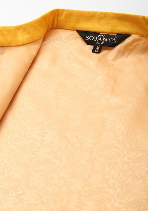 Maroon Mirror Work Poly Blend Kurta Set For Men