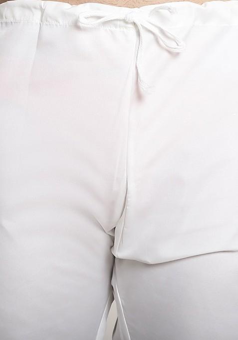 Gold Solid Silk Kurta Set For Men