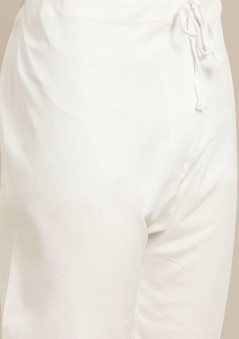 Pink Striped Poly Blend Kurta Set For Men