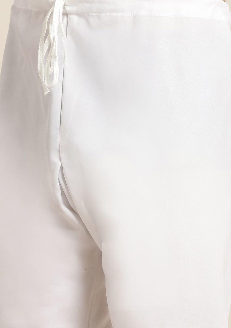 Pink Ethnic Motifs Cotton Kurta Set For Men