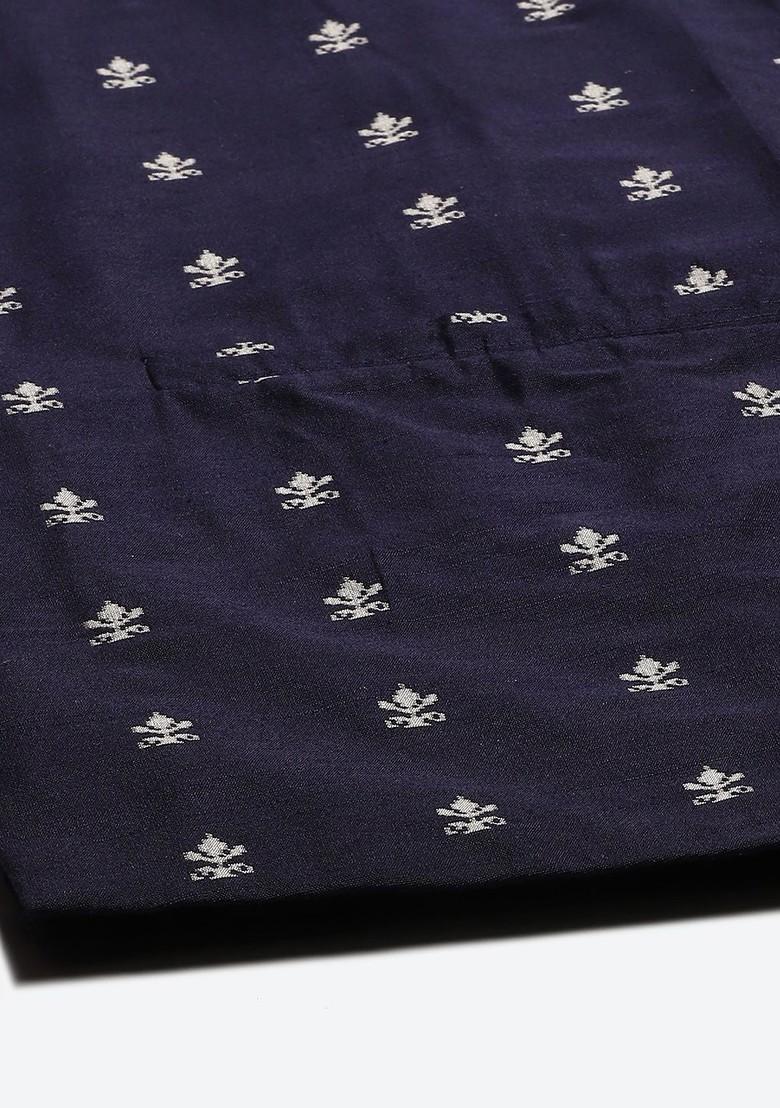 Pink Ethnic Motifs Cotton Kurta Set For Men