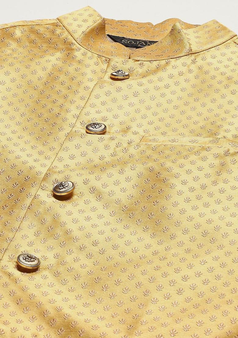 Black Chikankari Cotton Kurta Set For Men