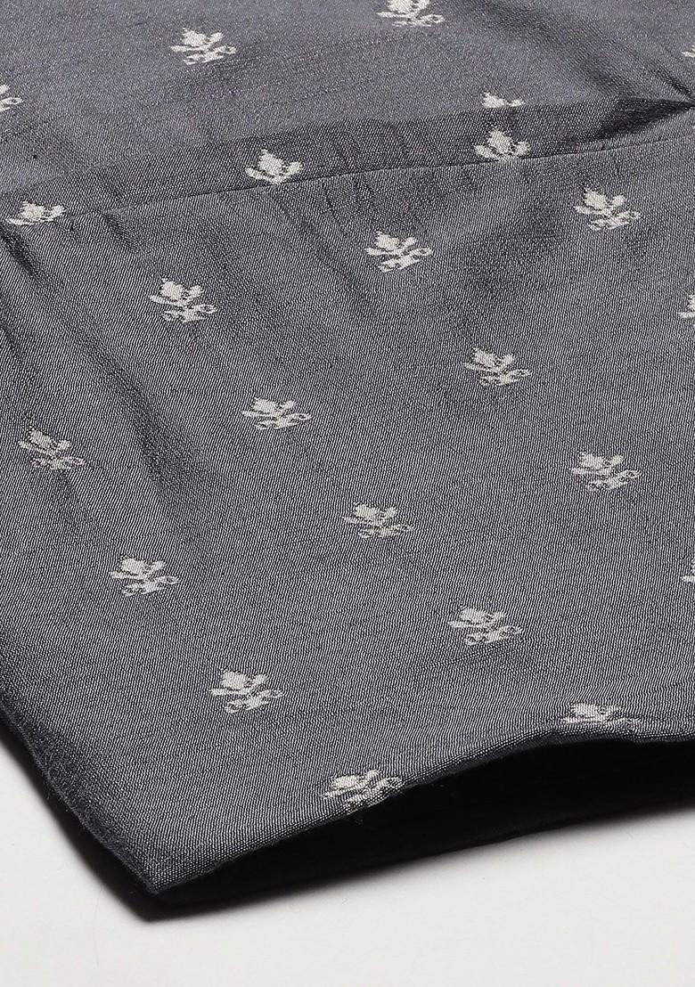 Black Chikankari Cotton Kurta Set For Men