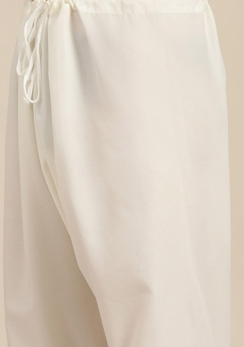 Green Floral Print Poly Blend Kurta Set For Men