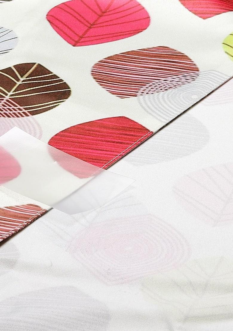 Off White Printed Poly Blend Kurta Set For Men