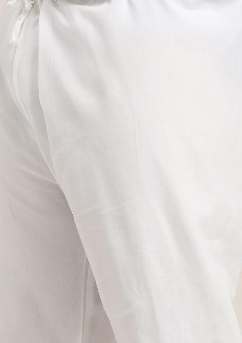 Yellow Solid Cotton Kurta Set For Men