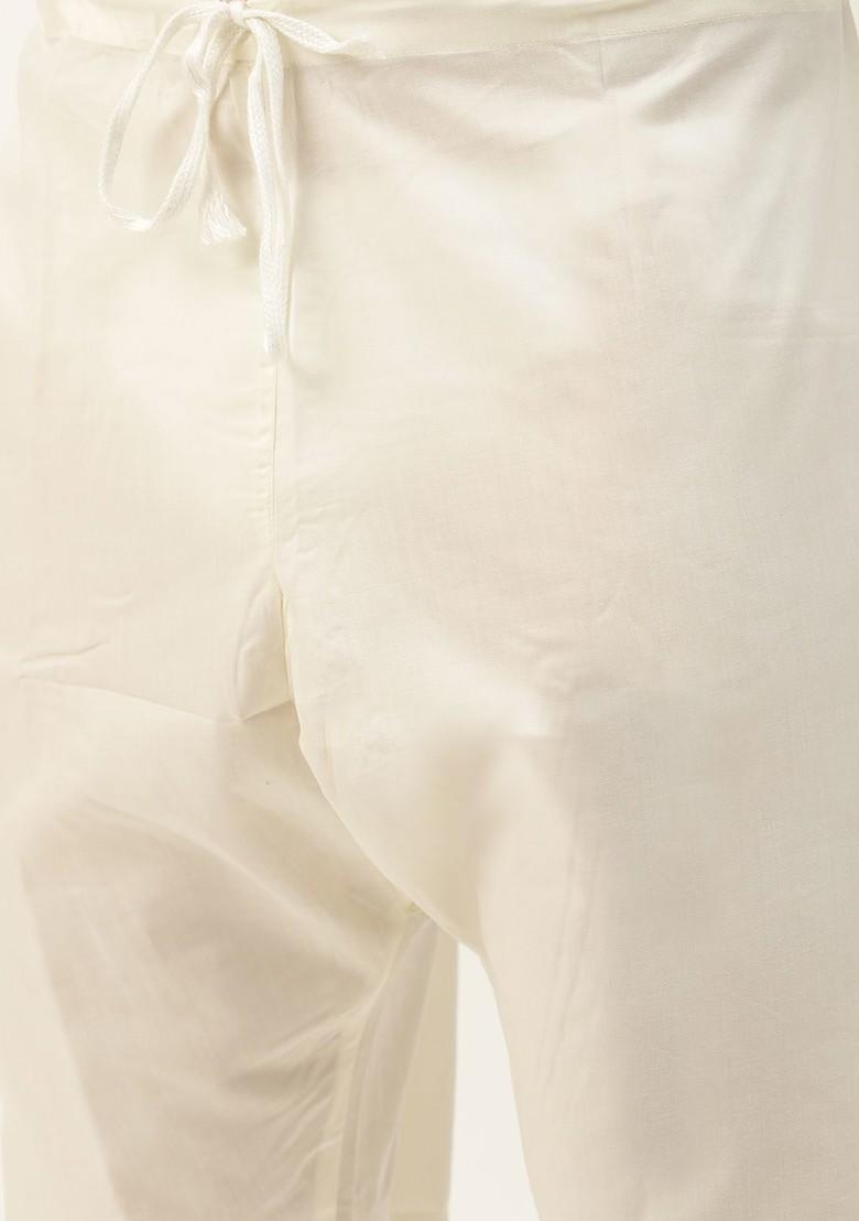 Charcoal Grey Ethnic Motifs Poly Blend Kurta Set For Men