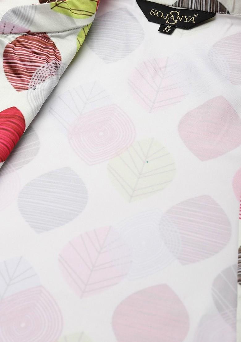 White Solid Poly Blend Kurta Set For Men