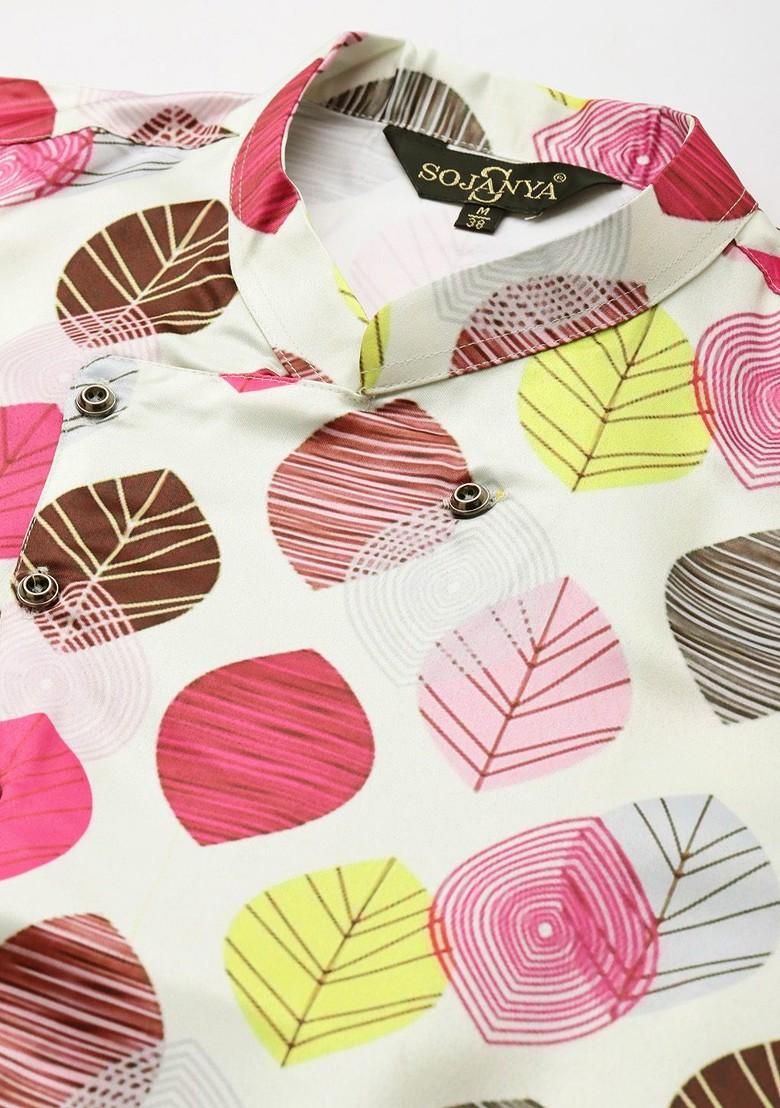 Grey Solid Poly Blend Kurta Set For Men