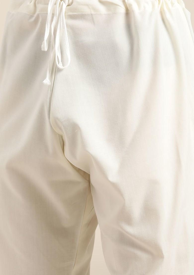 Rust Orange Woven Jacquard Kurta Set For Men