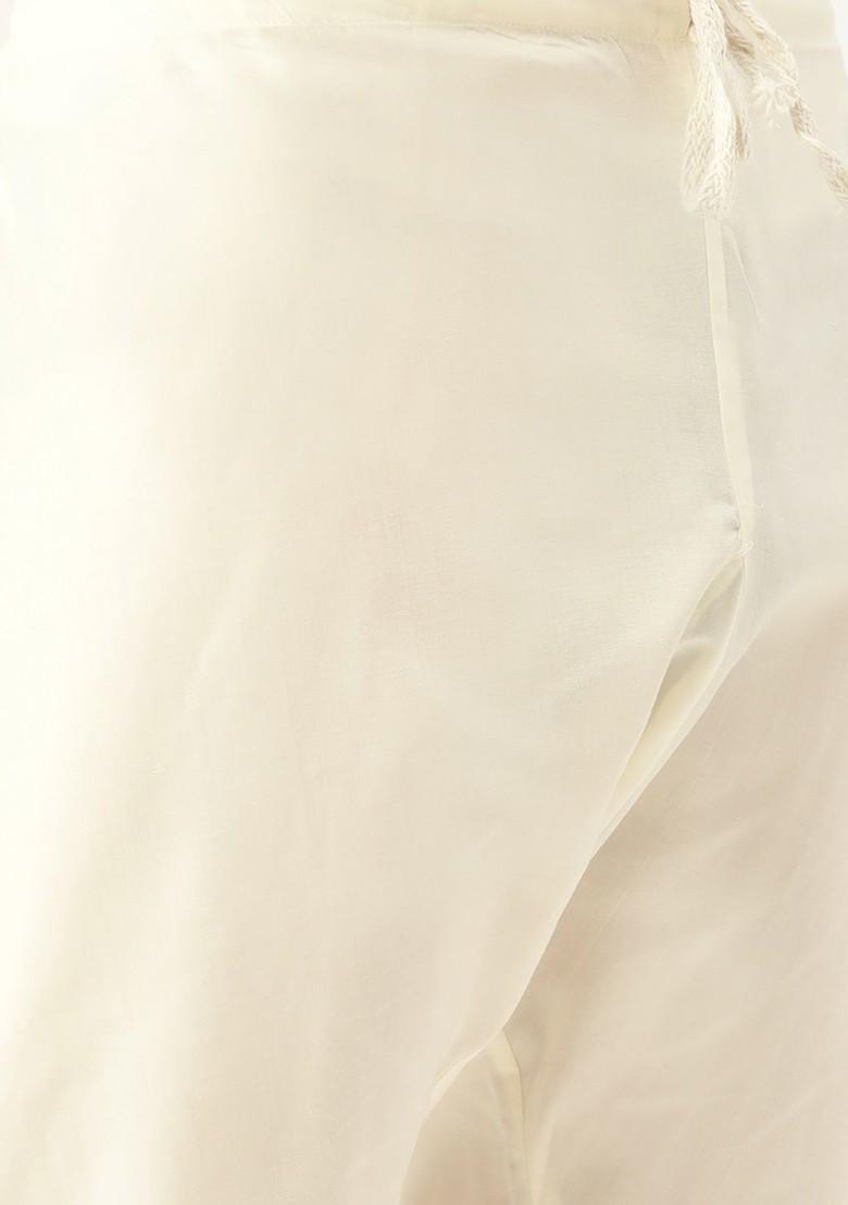 Magenta Woven Poly Blend Kurta Set For Men