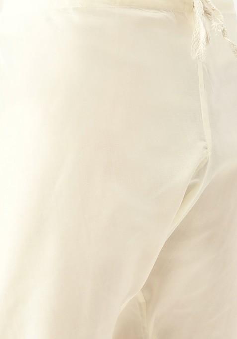 Magenta Woven Poly Blend Kurta Set For Men