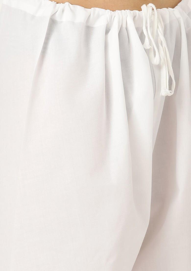 Navy Blue Solid Poly Blend Kurta Set For Men