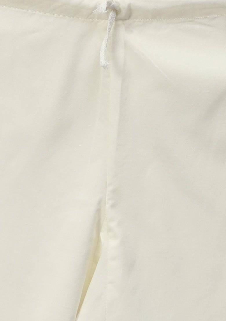 Peach Solid Poly Blend Kurta Set For Men