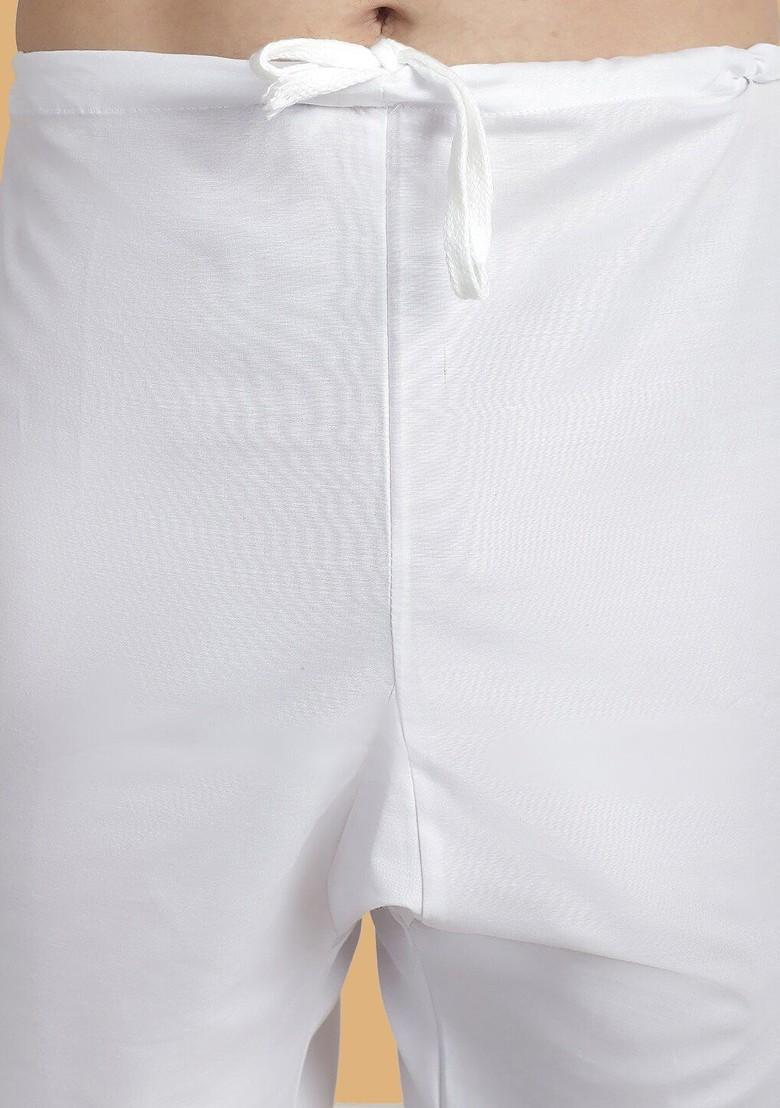 Sea Green Striped Poly Blend Kurta Set For Men