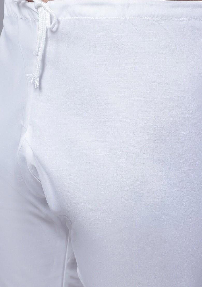 Teal Blue Embroidered Cotton Kurta Set For Men