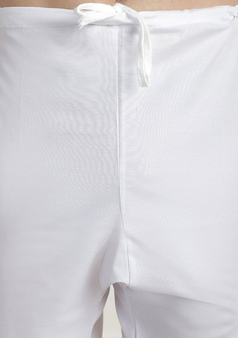 Purple Embroidered Poly Blend Kurta Set For Men