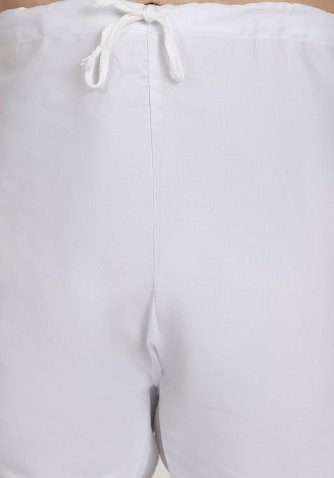 Green Ethnic Motifs Cotton Kurta Set For Men