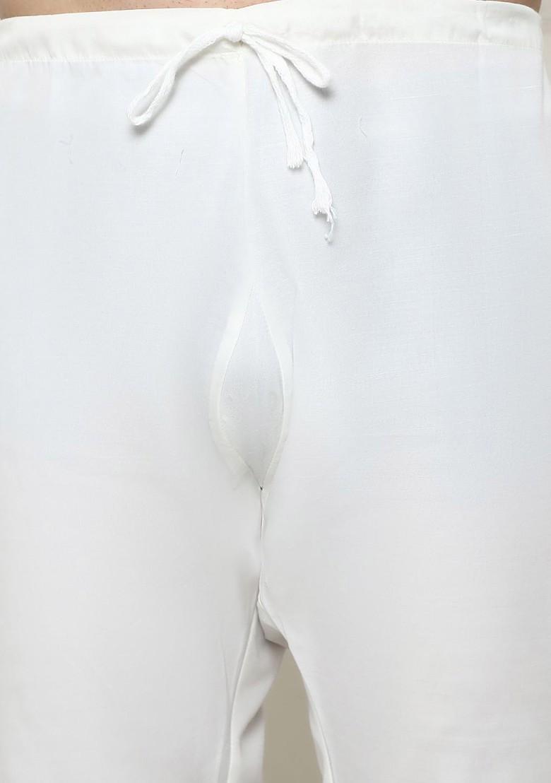 Navy Blue Solid Cotton Kurta Set For Men