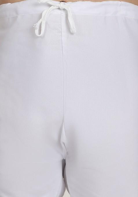 Green Solid Cotton Kurta Set For Men