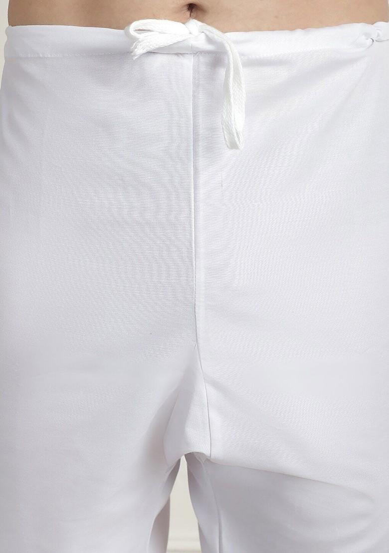 Blue Embroidered Cotton Kurta Set For Men