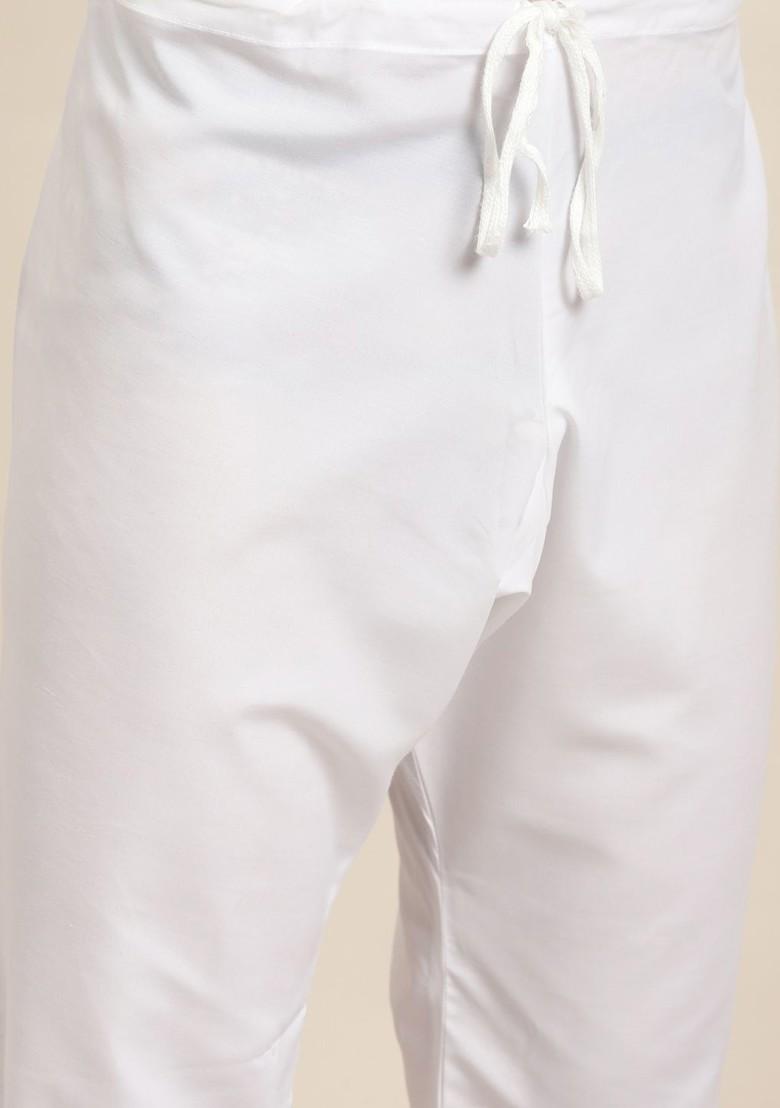 Pink Solid Cotton Kurta Set For Men