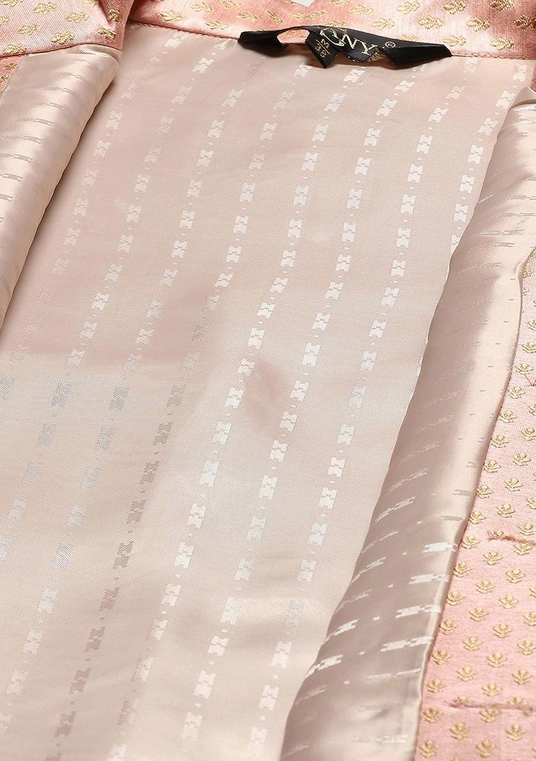 White Ethnic Motifs Cotton Kurta Set For Men