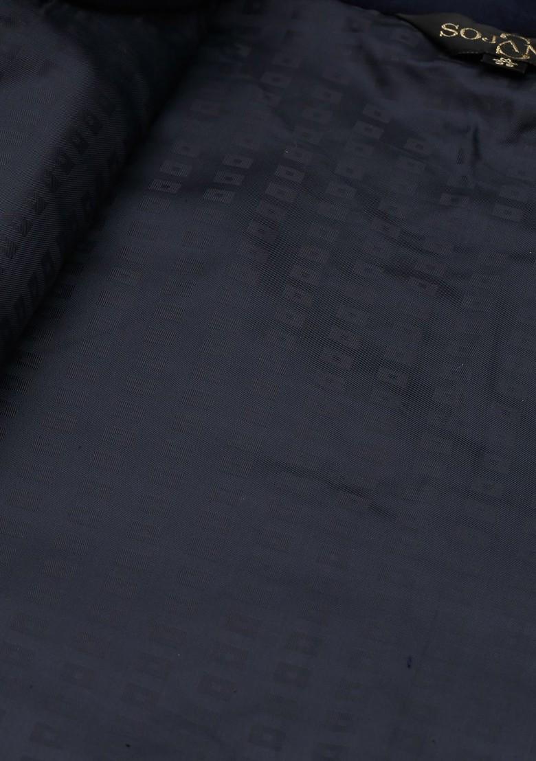 Teal Blue Solid Poly Blend Kurta Set For Men