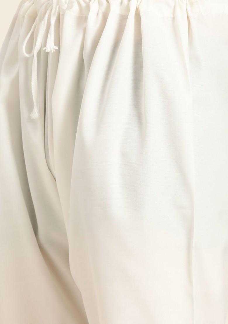 Green Woven Poly Blend Kurta Set For Men