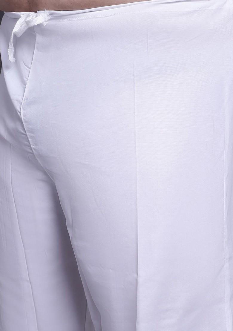 Pink Woven Poly Blend Kurta Set For Men