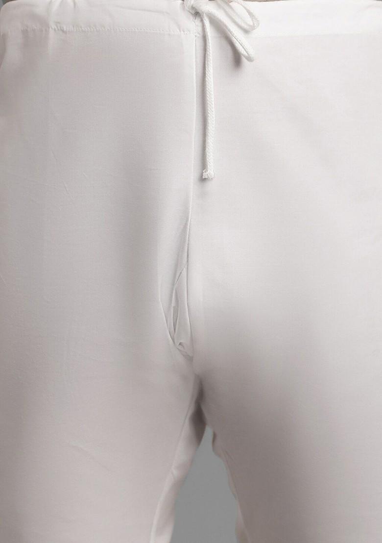 Grey Embroidered Poly Blend Kurta Set For Men