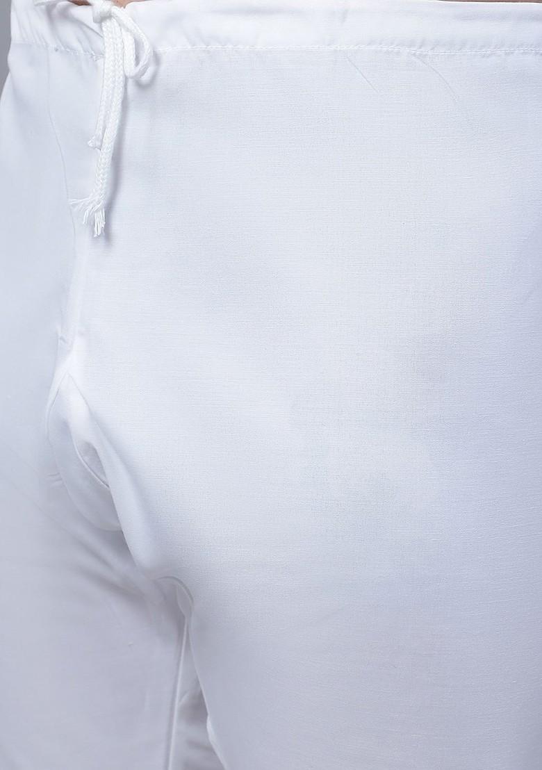 Teal Blue Embroidered Cotton Kurta Set For Men