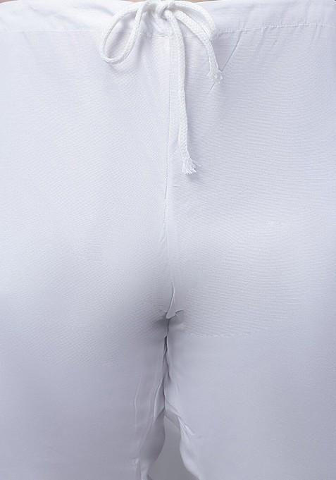 Black Embroidered Cotton Kurta Set For Men