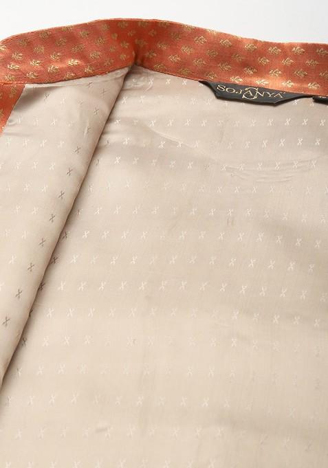 Black Mirror Work Poly Blend Kurta Set For Men