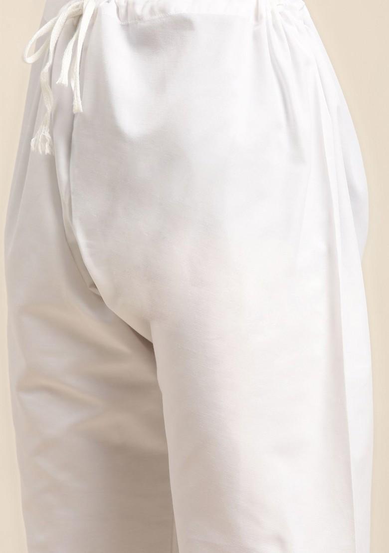 Orange Solid Cotton Kurta Set For Men