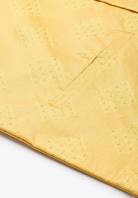 Green Solid Poly Blend Kurta Set For Men