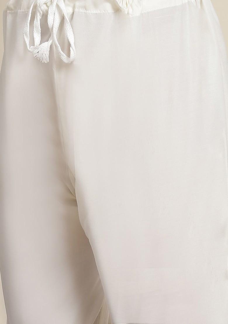 Green Floral Print Poly Blend Kurta Set For Men