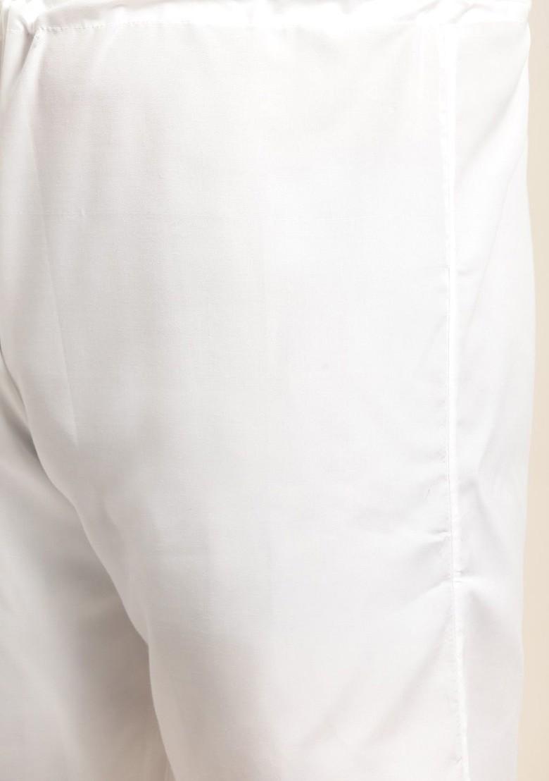 Black Solid Cotton Kurta Set For Men