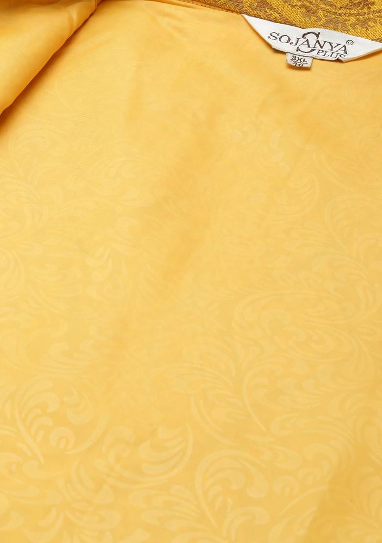 Black Solid Cotton Kurta Set For Men