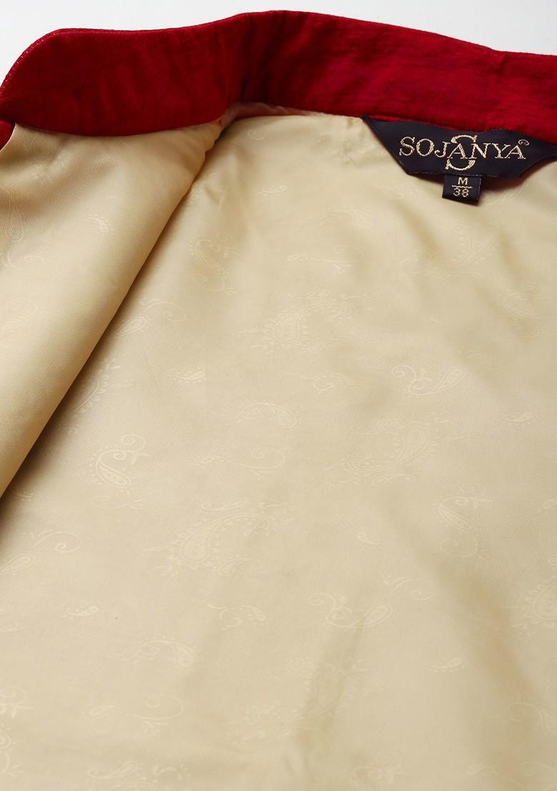 Off White Solid Cotton Kurta Set For Men