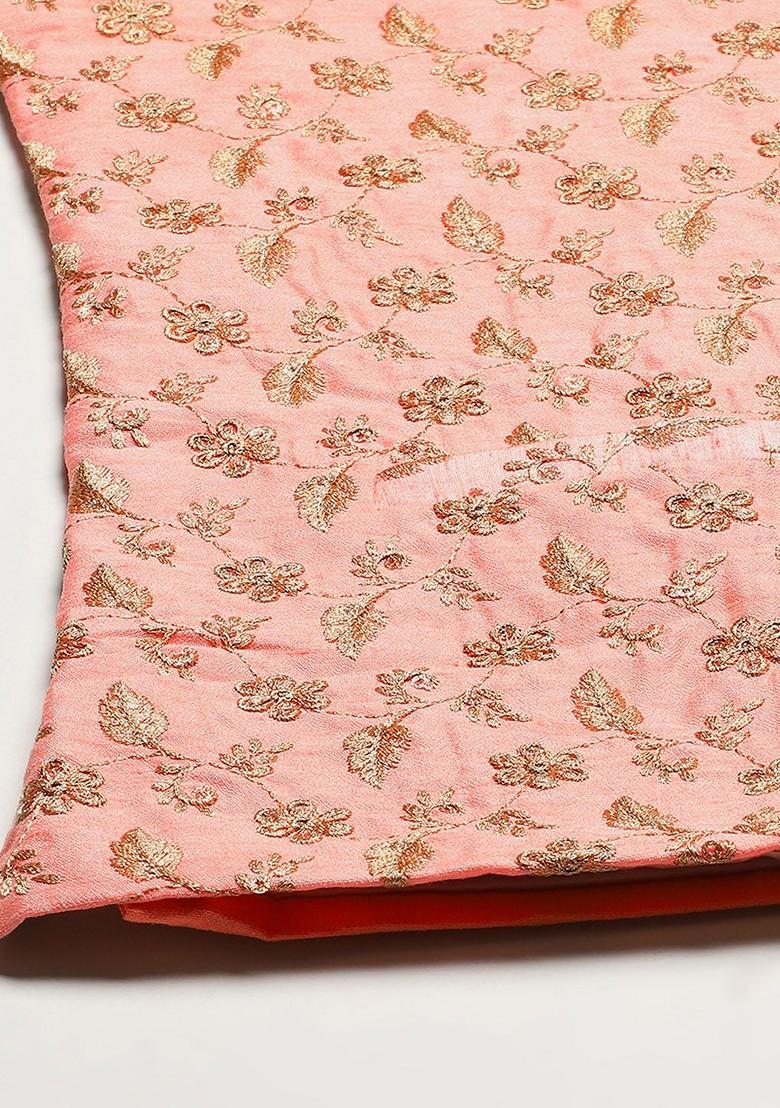 Black Ethnic Motifs Cotton Kurta Set For Men