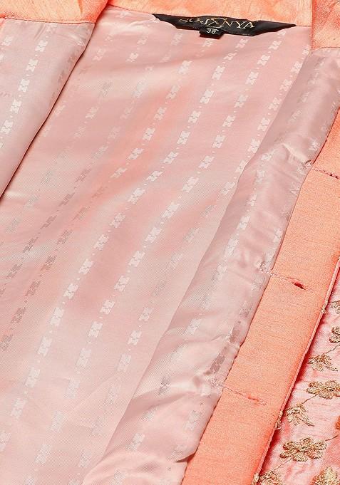 Black Ethnic Motifs Cotton Kurta Set For Men